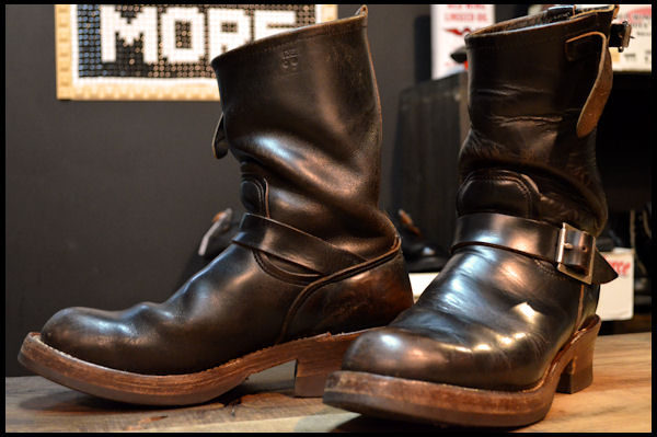 9D Red wing エンジニアブーツ 2971 ブラック レッドウイング茶芯 靴 - 靴 