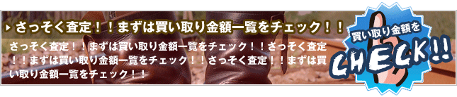 さっそく査定！！まずは買い取り金額一覧をチェック！！